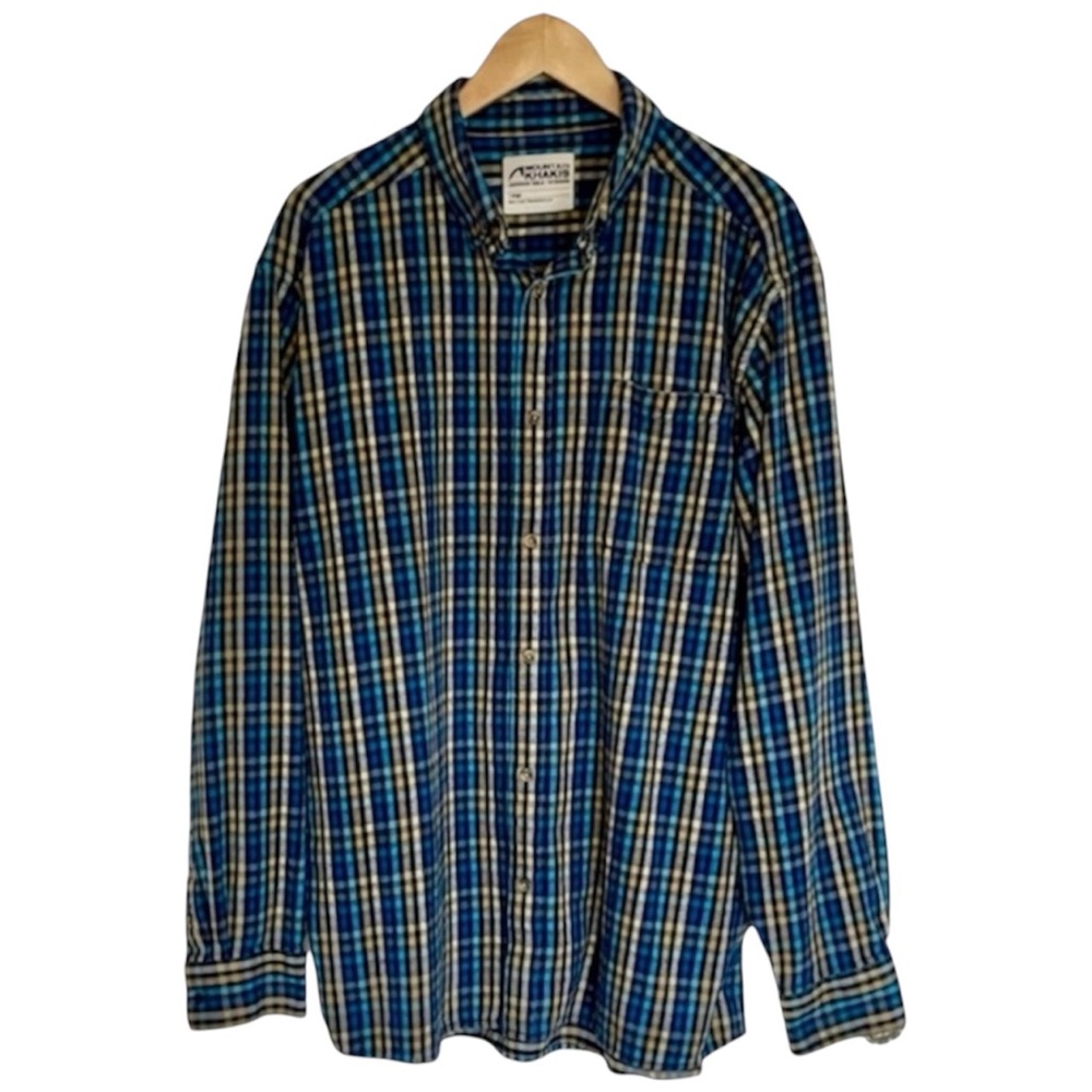 MOUNTAIN KHAKIS Plaid Flannel Long Sleeve Button Down Shirt Men’s Size Large